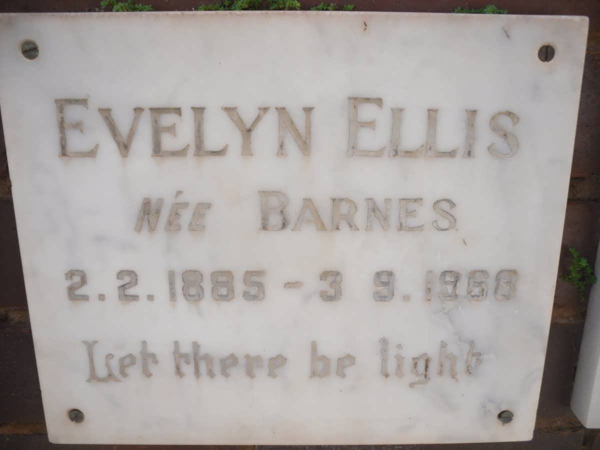 ELLIS Evelyn nee BARNES 1885-1968