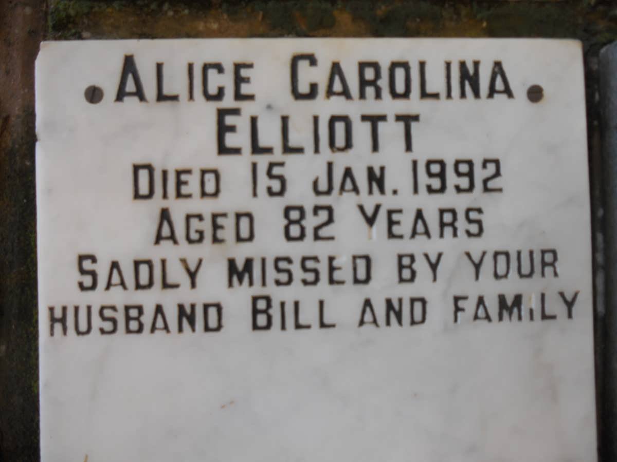 ELLIOTT Alice Carolina -1992