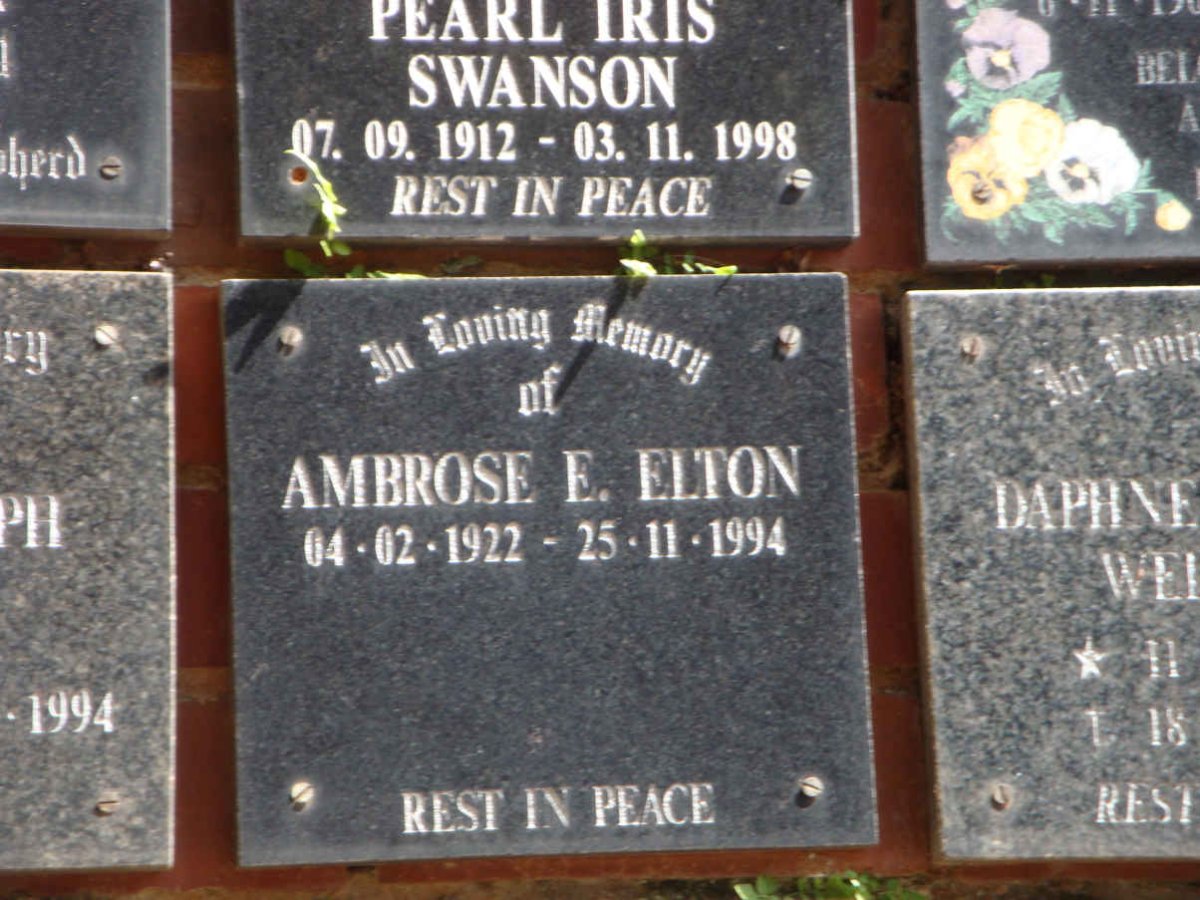 ELTON Ambrose E. 1922-1994