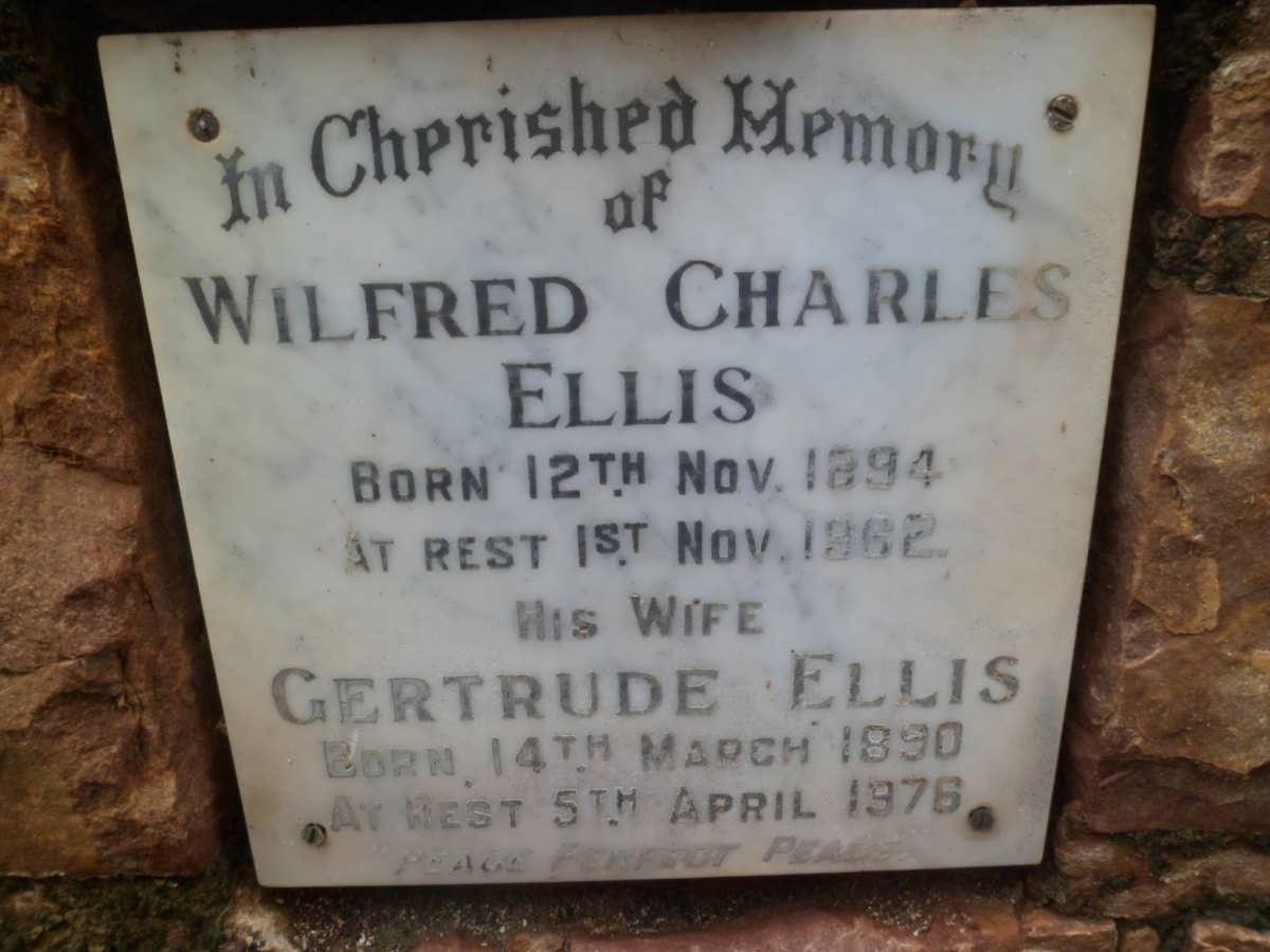 ELLIS Wilfred Charles 1894-1962 &amp; Gertrude 1890-1976