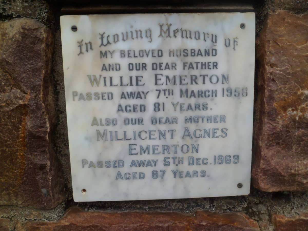 EMERTON Willie -1958 &amp; Millicent Agnes -1969