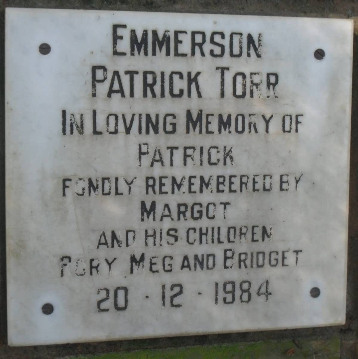 EMMERSON Patrick Torr -1984