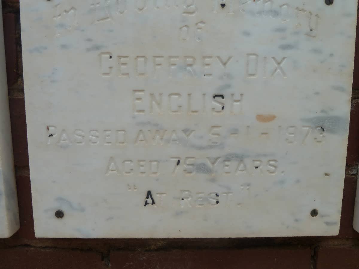 ENGLISH Geoffrey Dix -1973