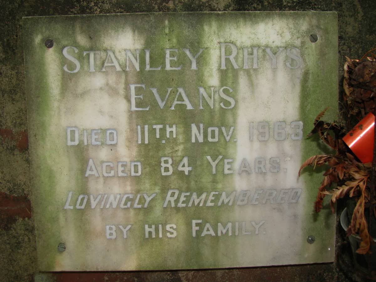 EVANS Stanley Rhys -1963