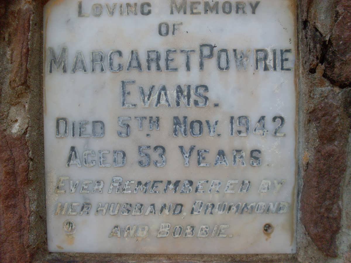EVANS Margaret Powrie -1942