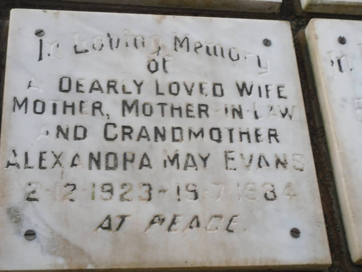 EVANS Alexandra May 1923-1984