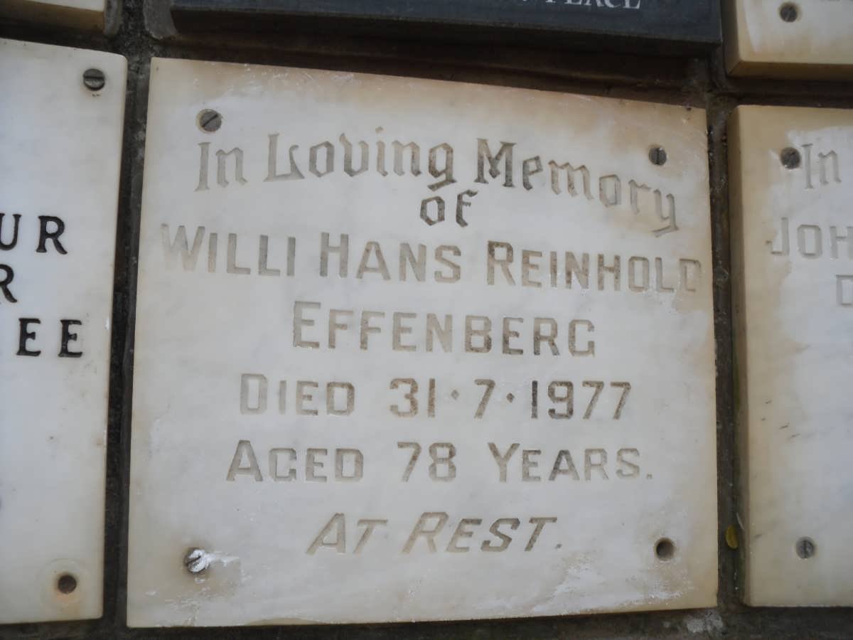 EFFENBERG Willi Hans Reinhold -1977