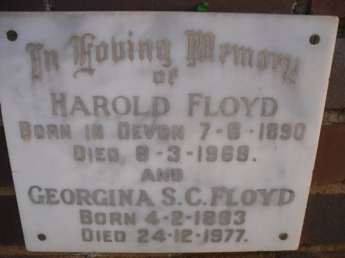 FLOYD Harold 1890-1969 &amp; Georgina S.C. 1893-1977