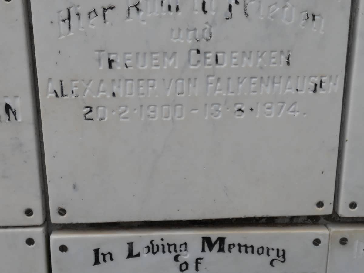 FALKENHAUSEN Alexander, von 1900-1974