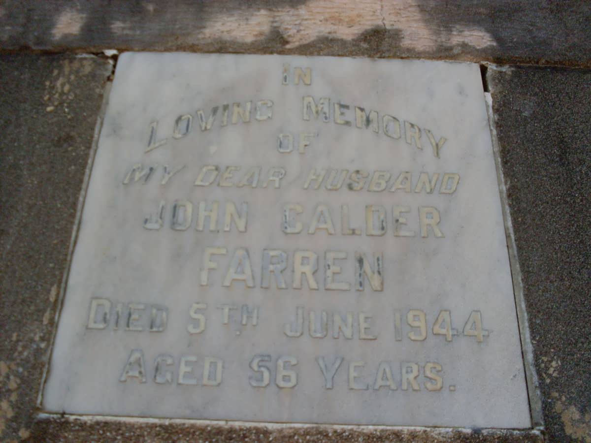 FARREN John Calder -1944