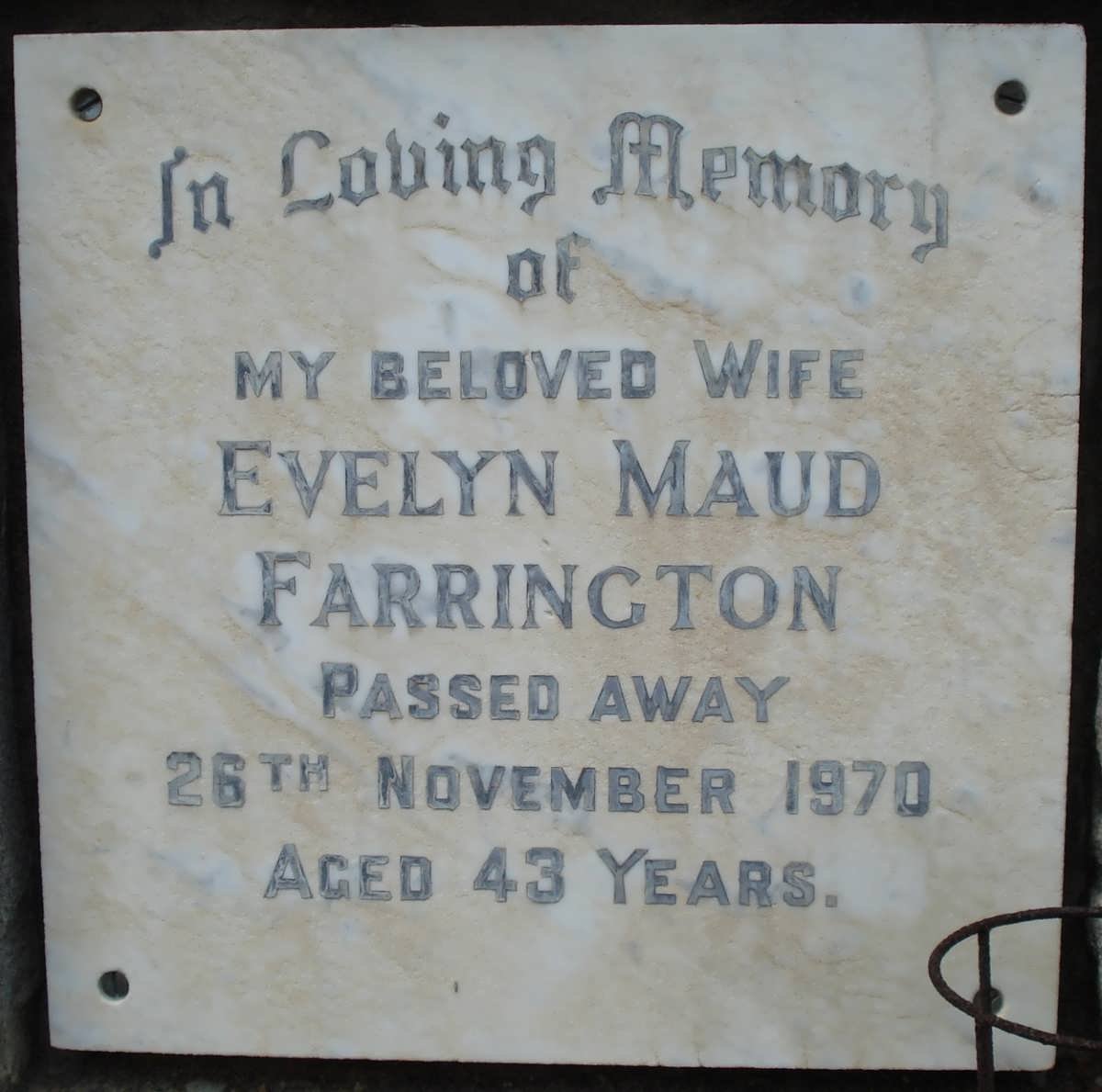 FARRINGTON Evelyn Maud -1970