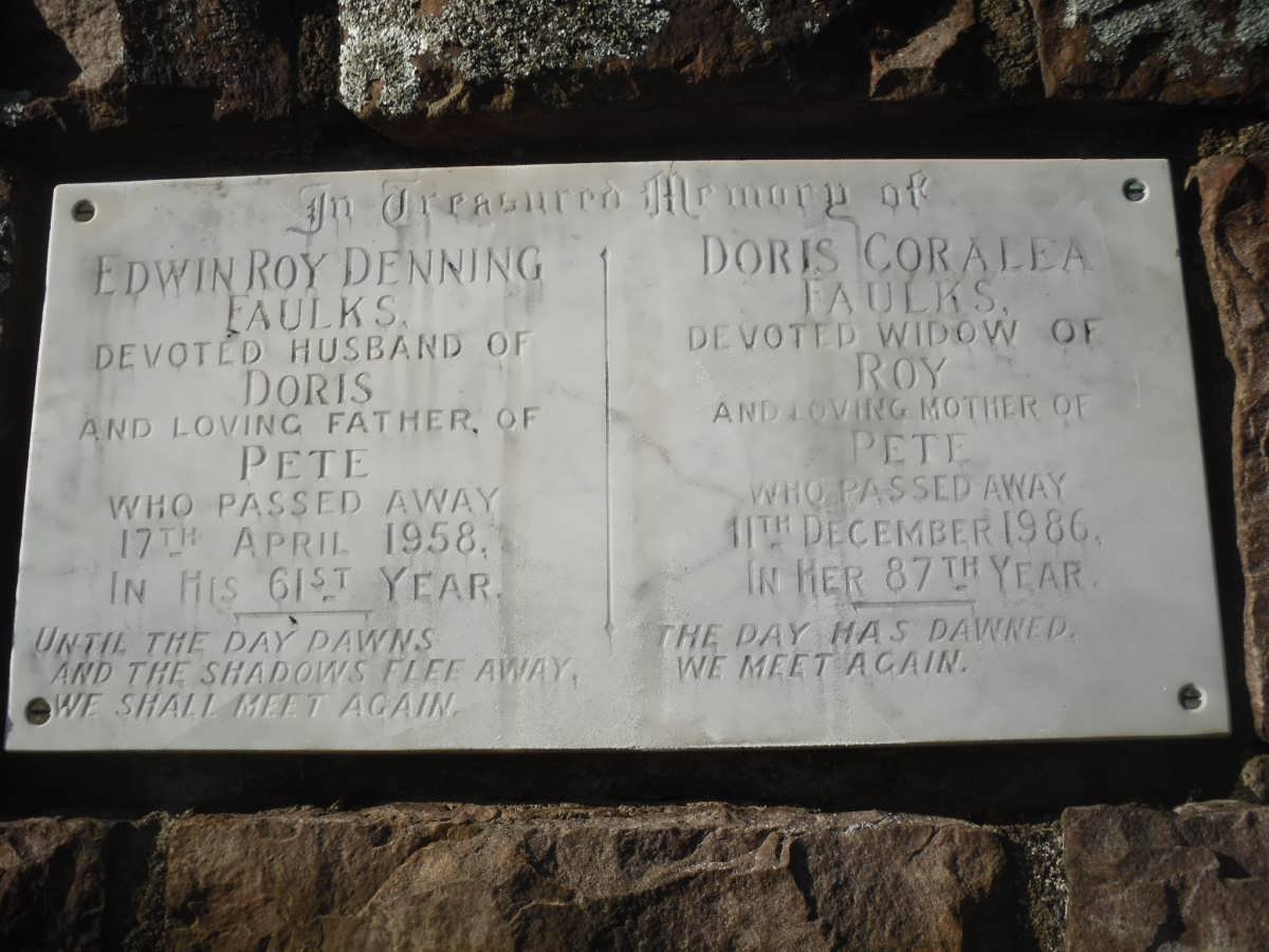 FAULKS Edwin Roy Denning -1958 &amp; Doris Coralea -1986