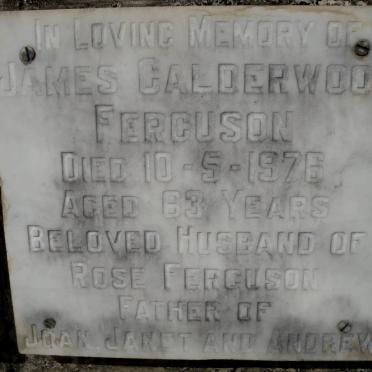 FERGUSON James Calderwood -1976