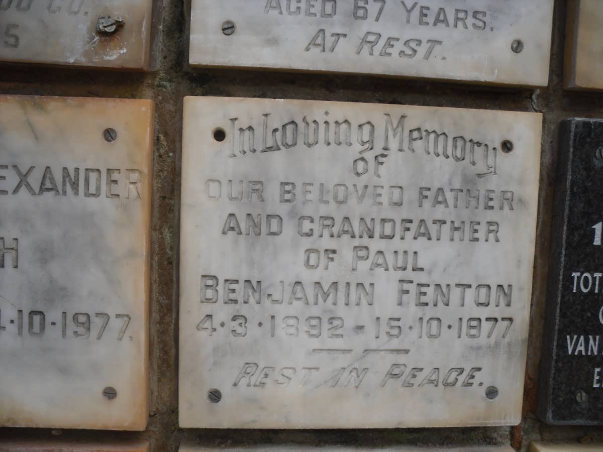 FENTON Benjamin 1892-1977