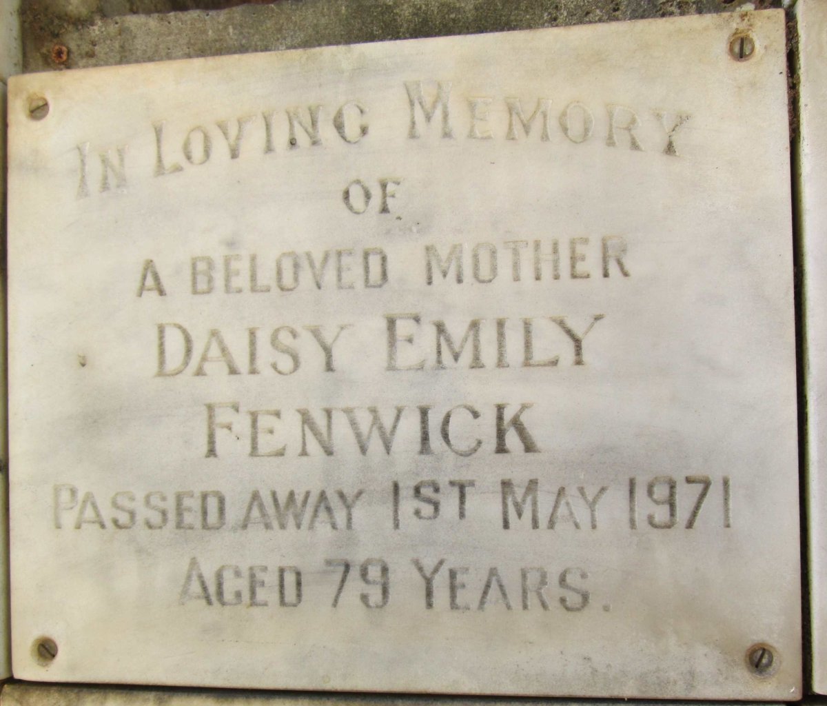 FENWICK Daisy Emily -1971