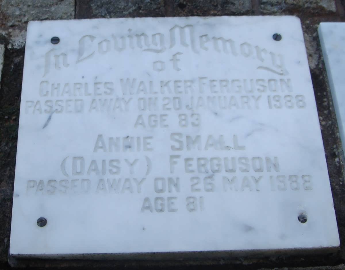 FERGUSON Charles Walker -1988 &amp; Annie Small -1988
