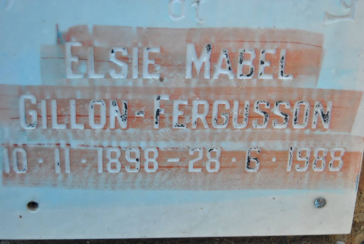 FERGUSSON Elsie Mabel, Gillon 1898-1988