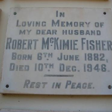 FISHER Robert McKimie 1882-1946