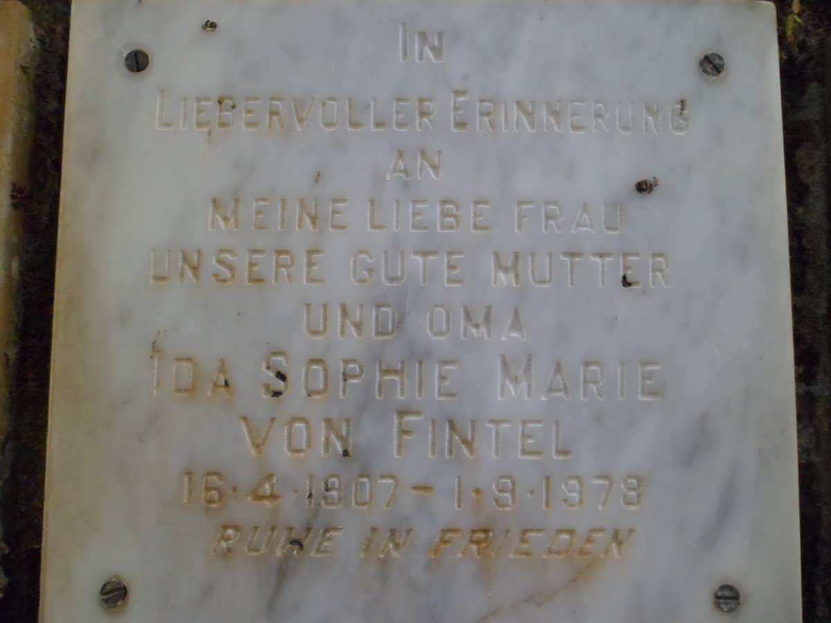 FINTEL Ida Sophie Marie, von 1907-1978