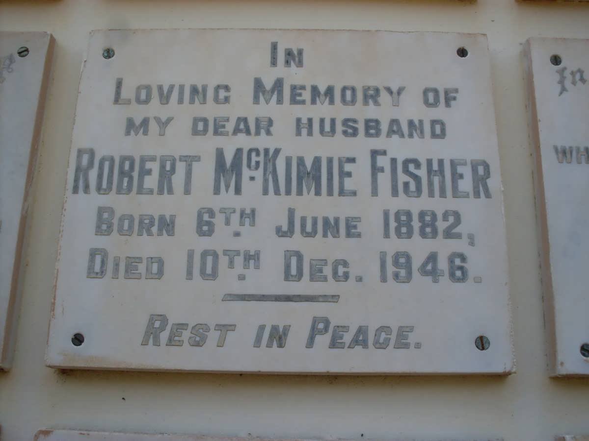 FISHER Robert McKimie 1882-1946