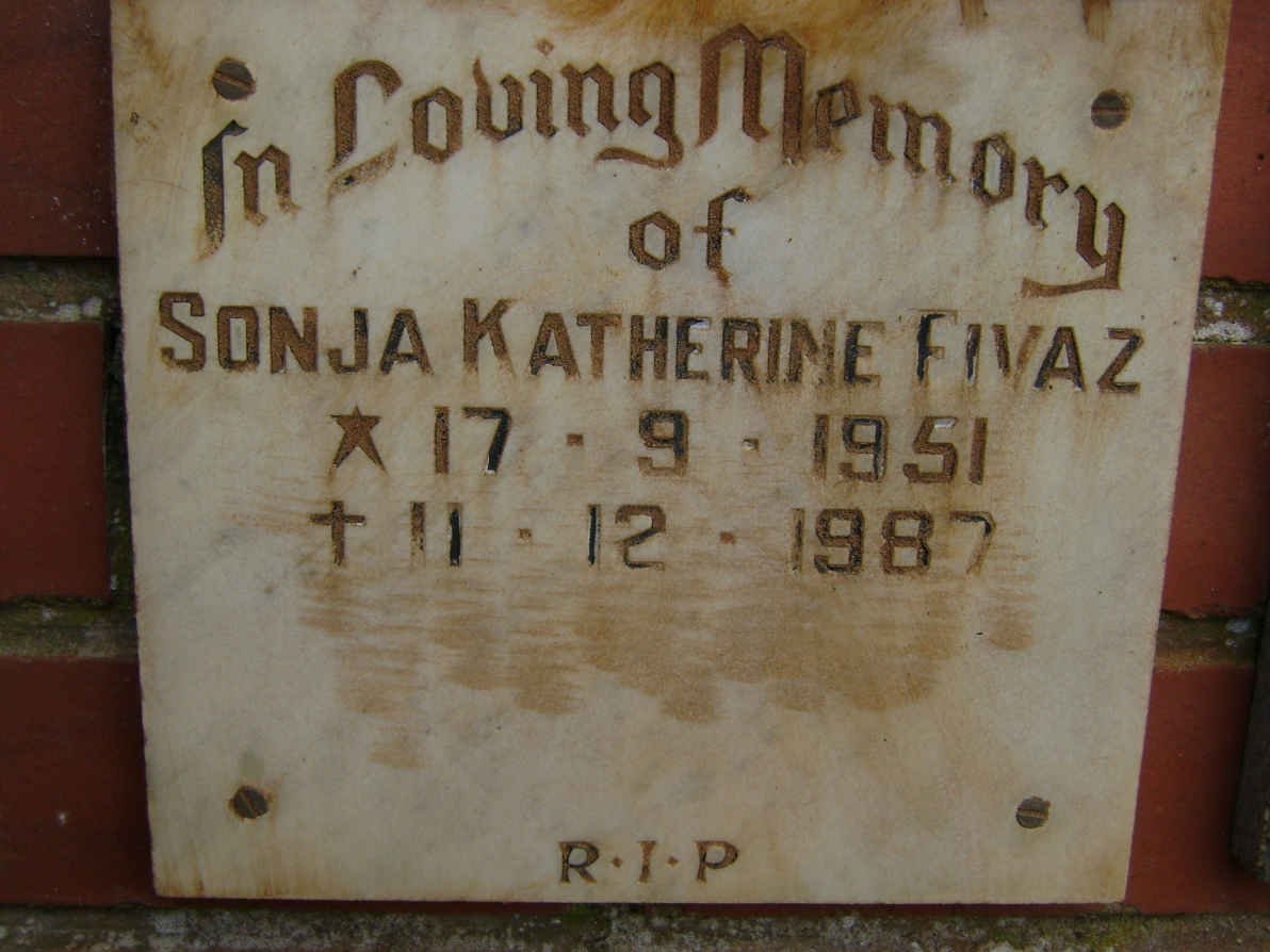 FIVAZ Sonja Katherine 1951-1987