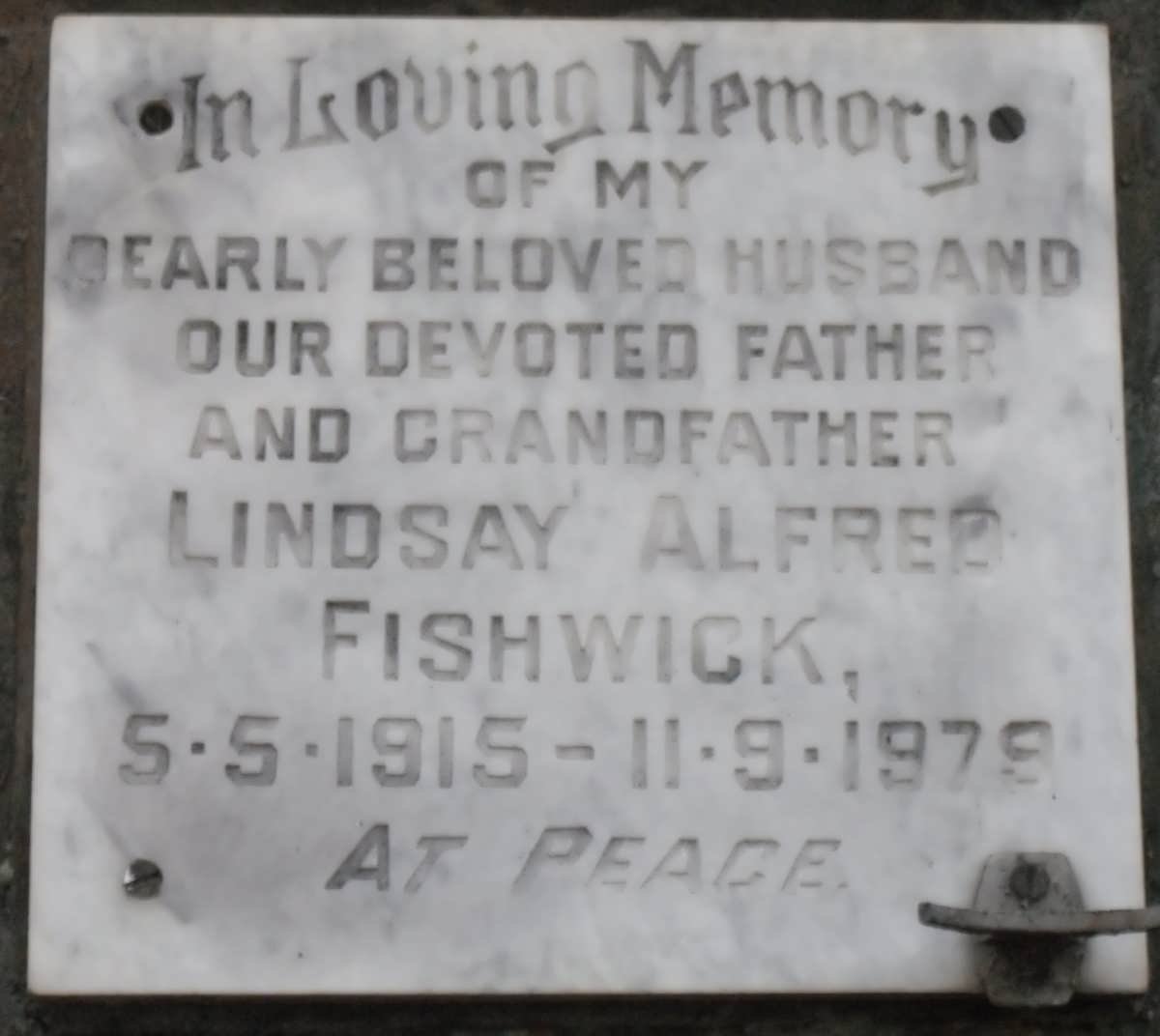 FISHWICK Lindsay Alfred 1915-1979