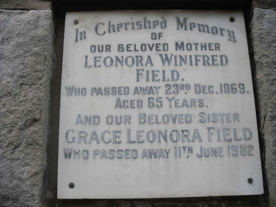 FIELD Leonora Winifred -1969 :: FIELD Grace Leonora -1982