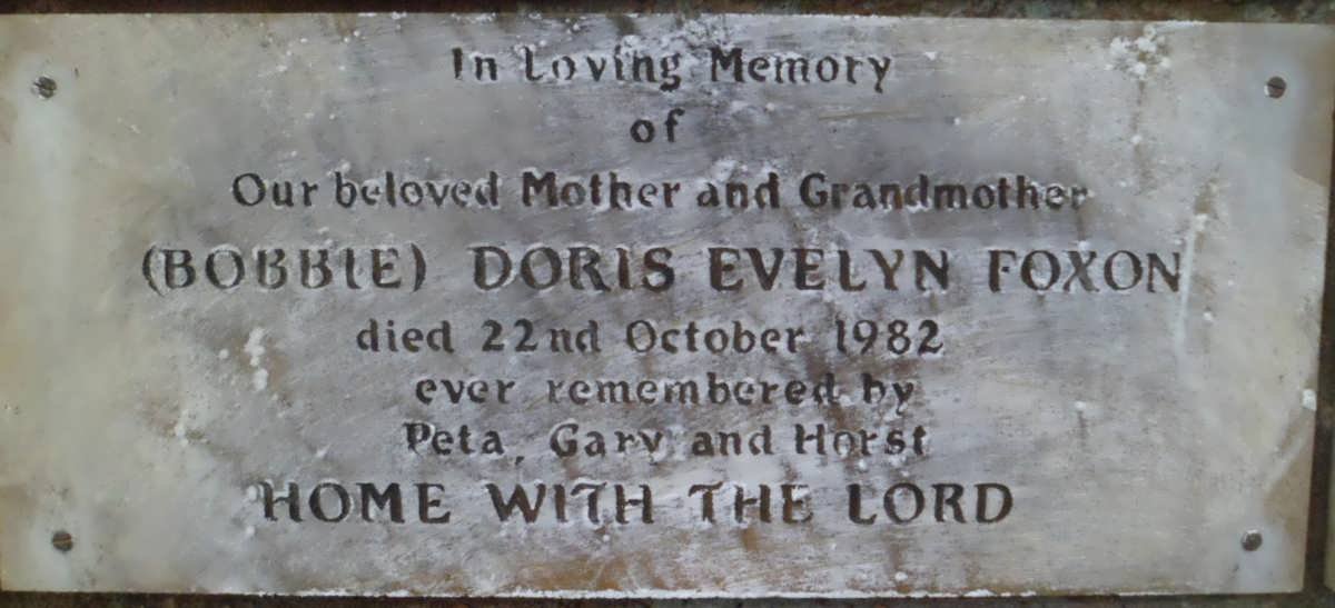 FOXON Doris Evelyn -1982