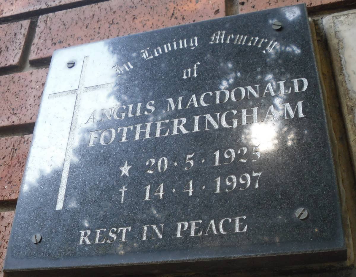 FOTHERINGHAM Angus Macdonald 1925-1997