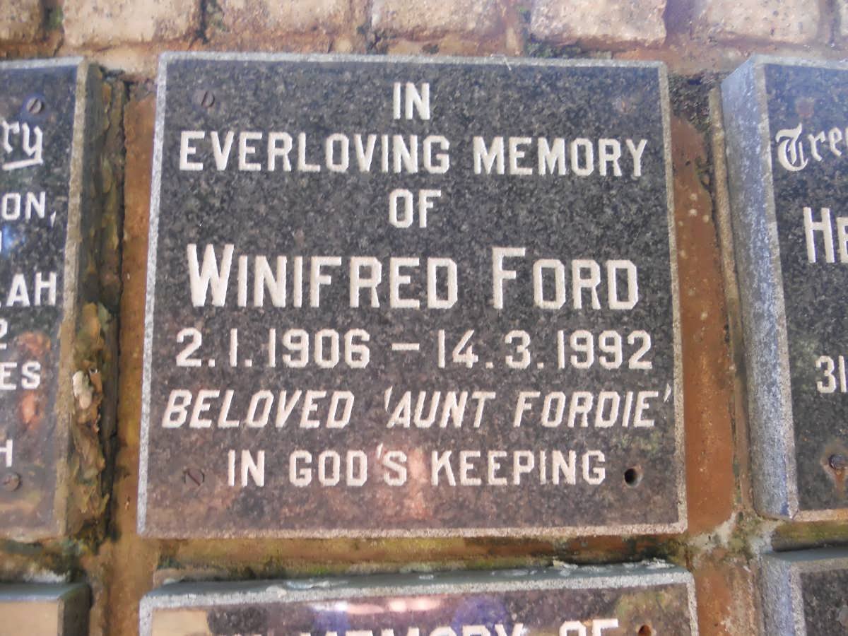 FORD Winifred 1906-1992