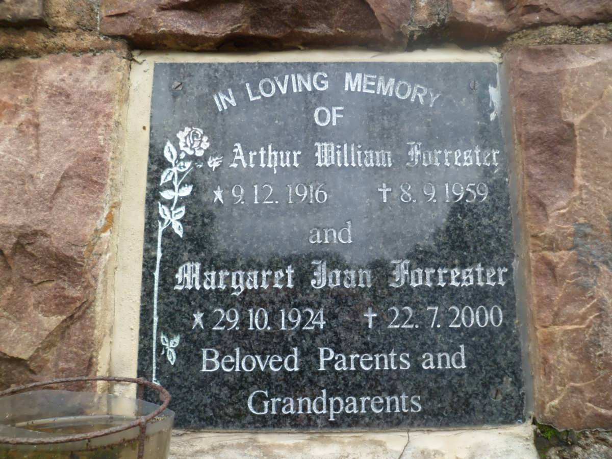 FORRESTER Arthur William 1916-1959 &amp; Margaret Joan 1924-2000