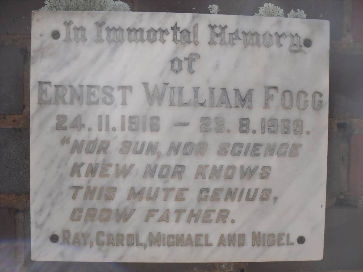 FOGG Ernest William 1916-1969