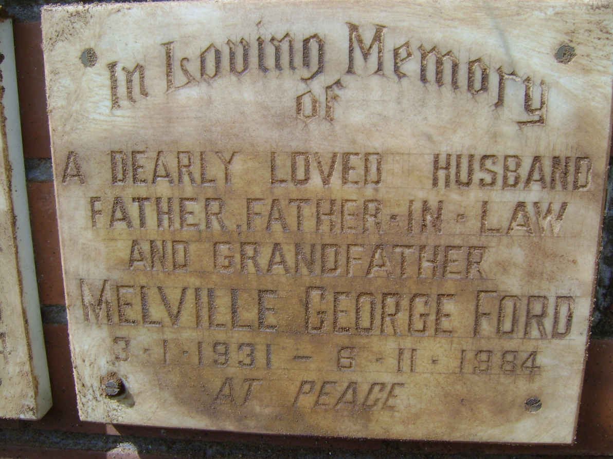 FORD Melville George 1931-1984