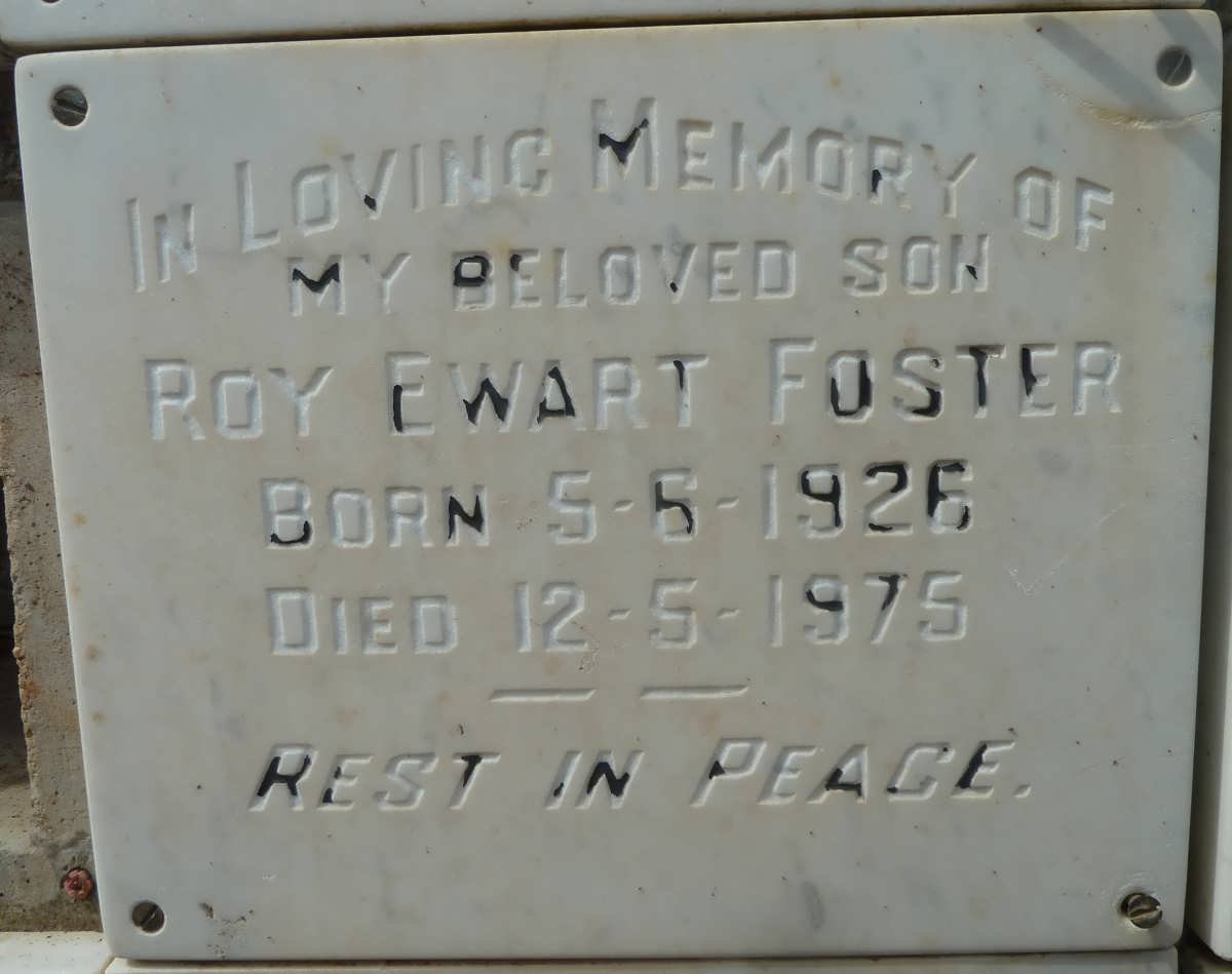 FOSTER Roy Ewart 1926-1975