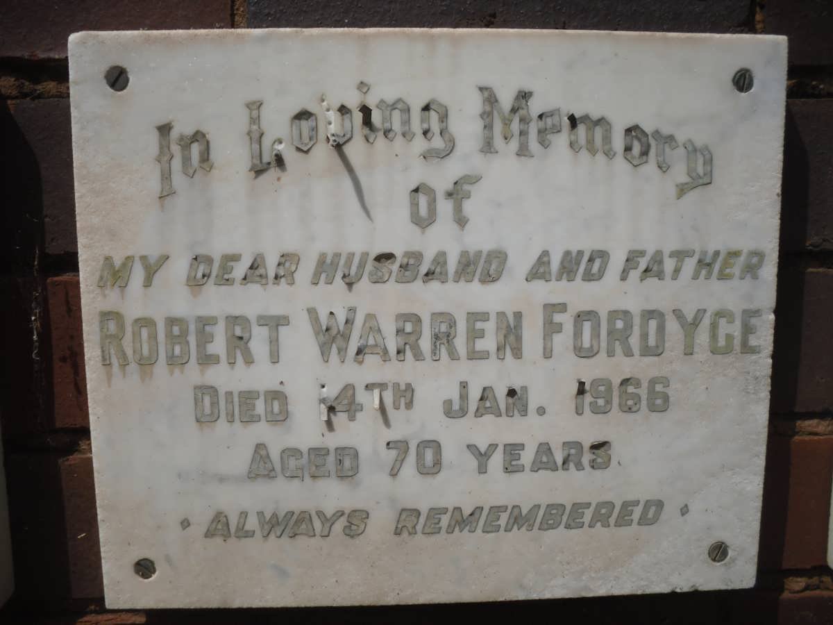 FORDYCE Robert Warren -1966