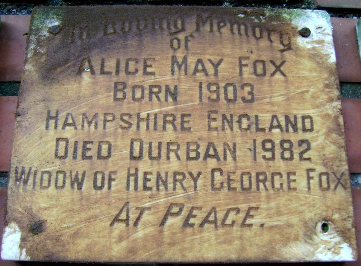 FOX Alice May 1903-1982