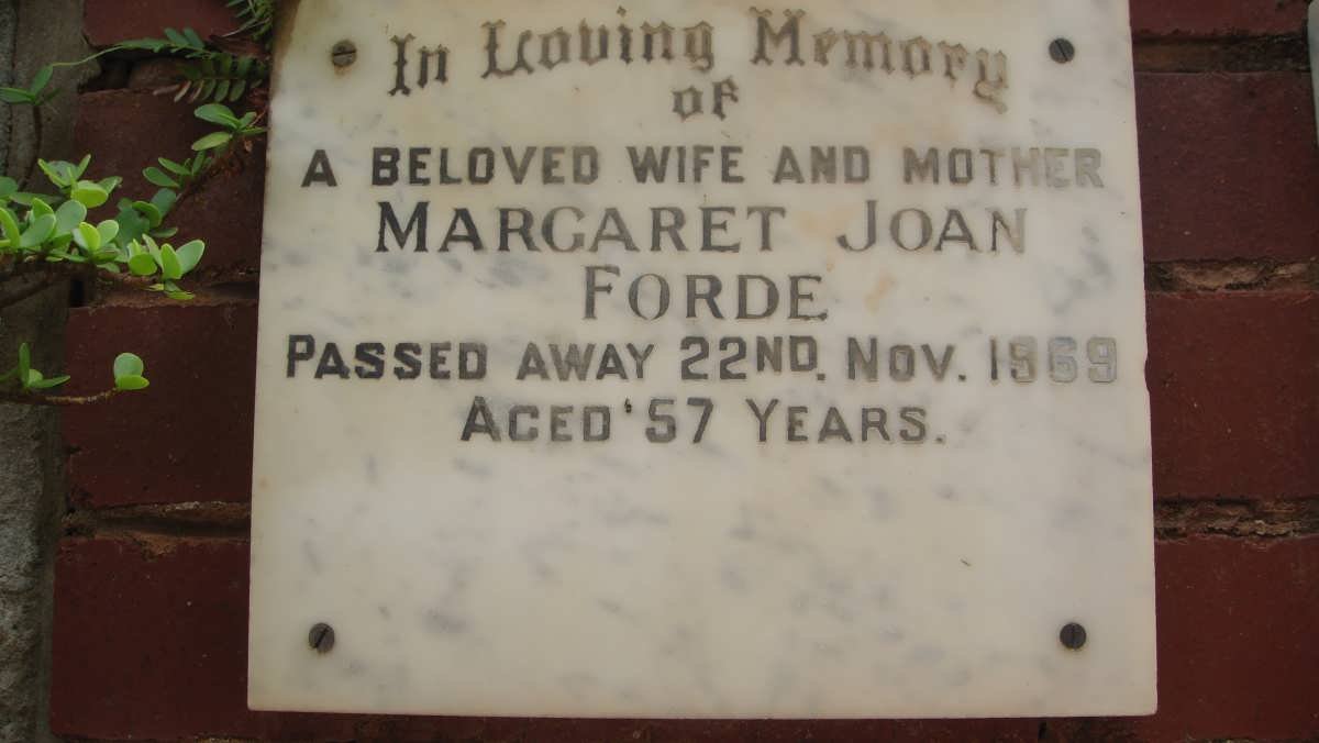 FORDE Margaret Joan -1969