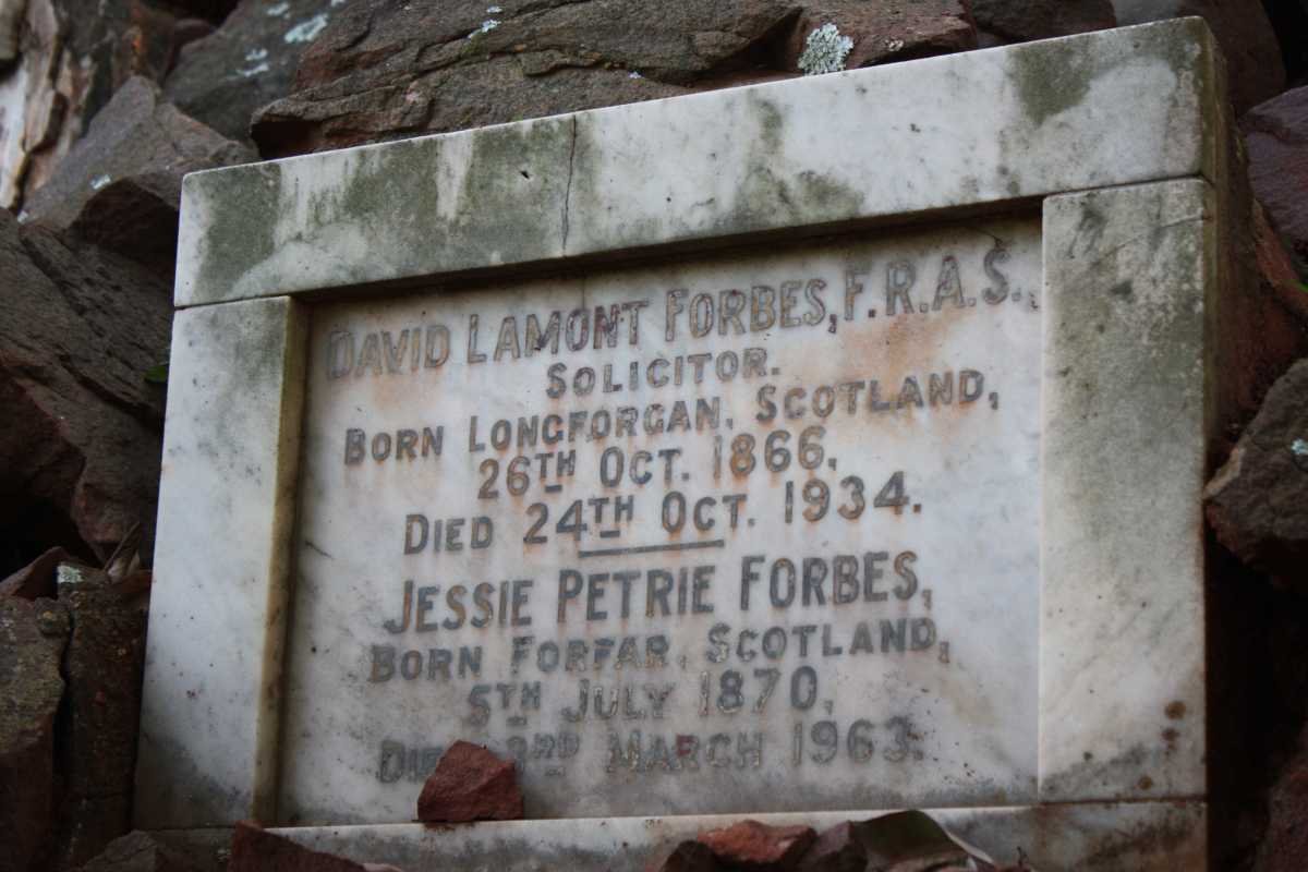 FORBES David Lamont 1866-1934 &amp; Jessie Petrie 1870-1963