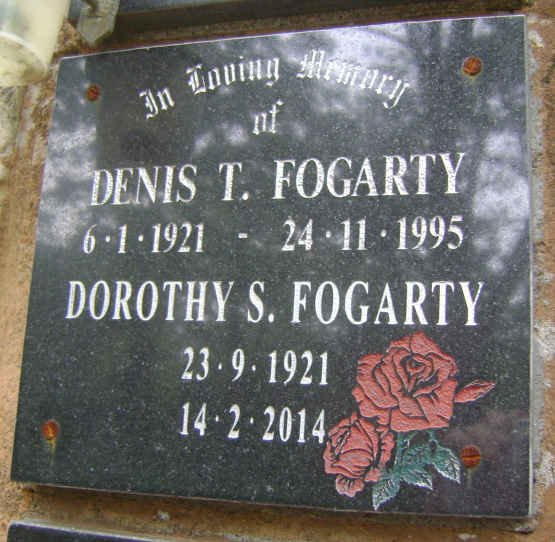 FOGARTY Denis T. 1921-1995 &amp; Dorothy S. 1921-2014