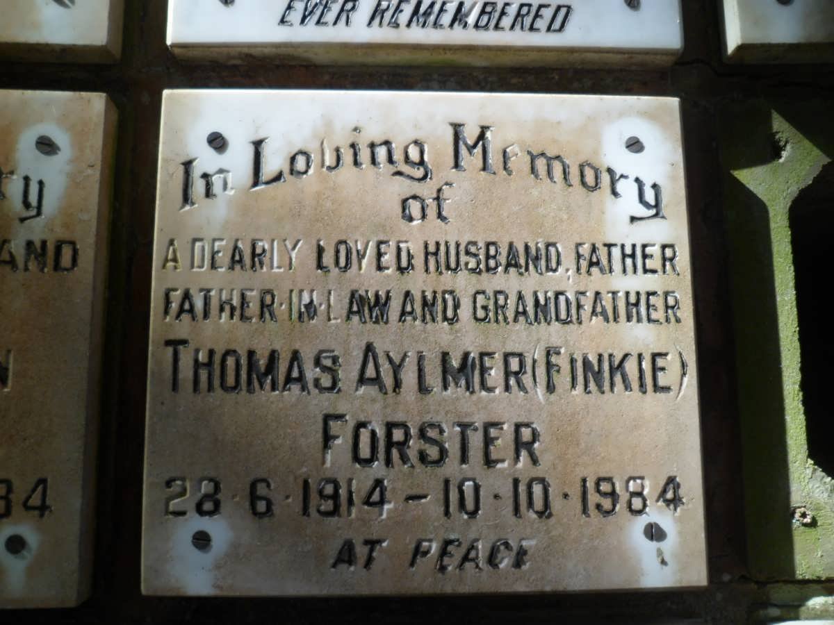 FORSTER Thomas Aylmer 1914-1984