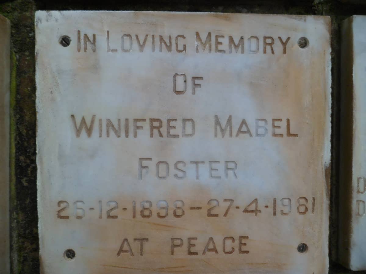 FOSTER Winifred Mabel 1898-1981