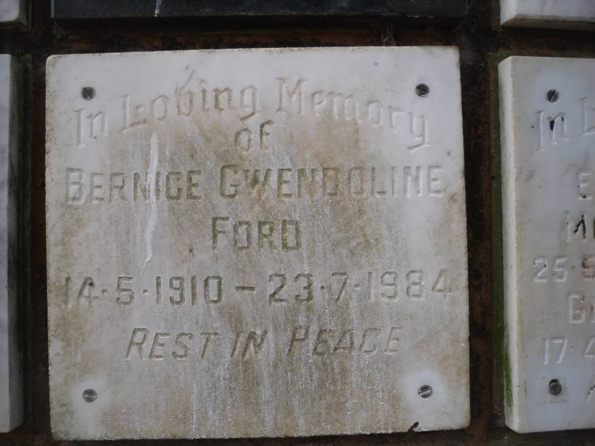 FORD Bernice Gwendoline 1910-1984