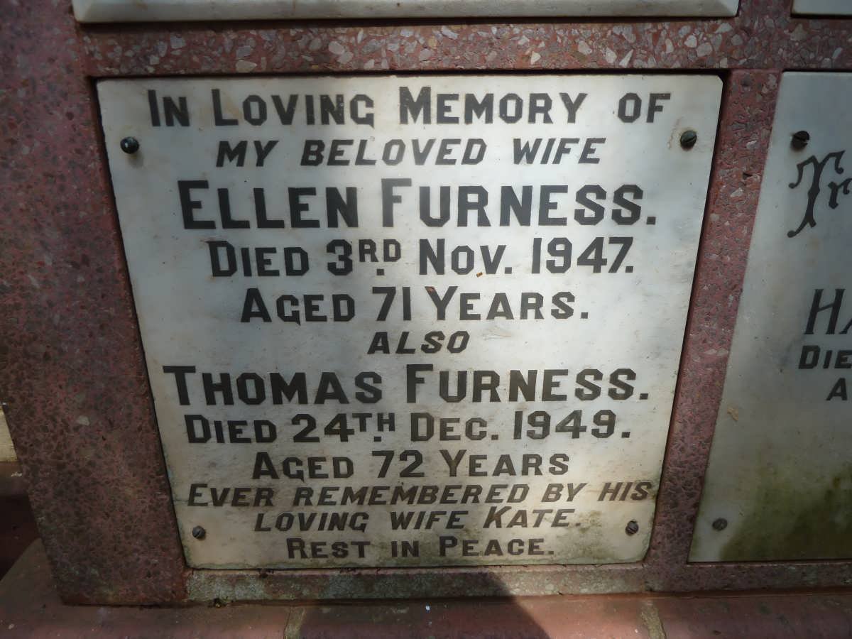 FURNESS Thomas -1949 :: FURNESS Ellen -1947