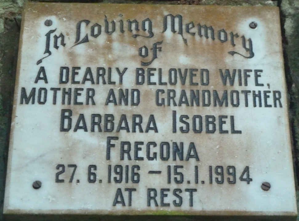FREGONA Barbara Isobel 1916-1994