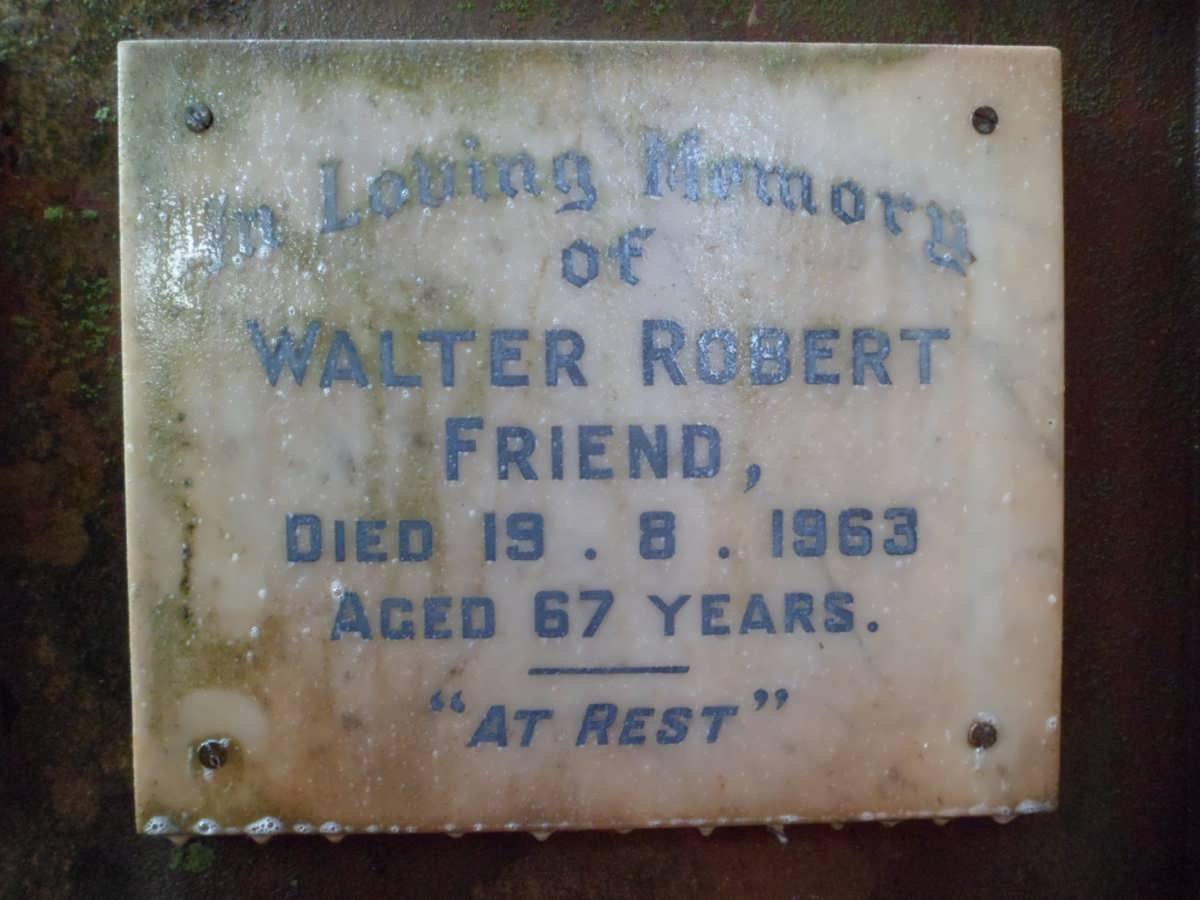 FRIEND Walter Robert -1963