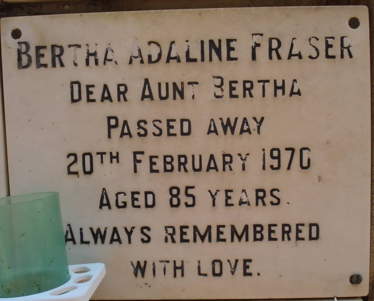 FRASER Bertha Adaline -1970