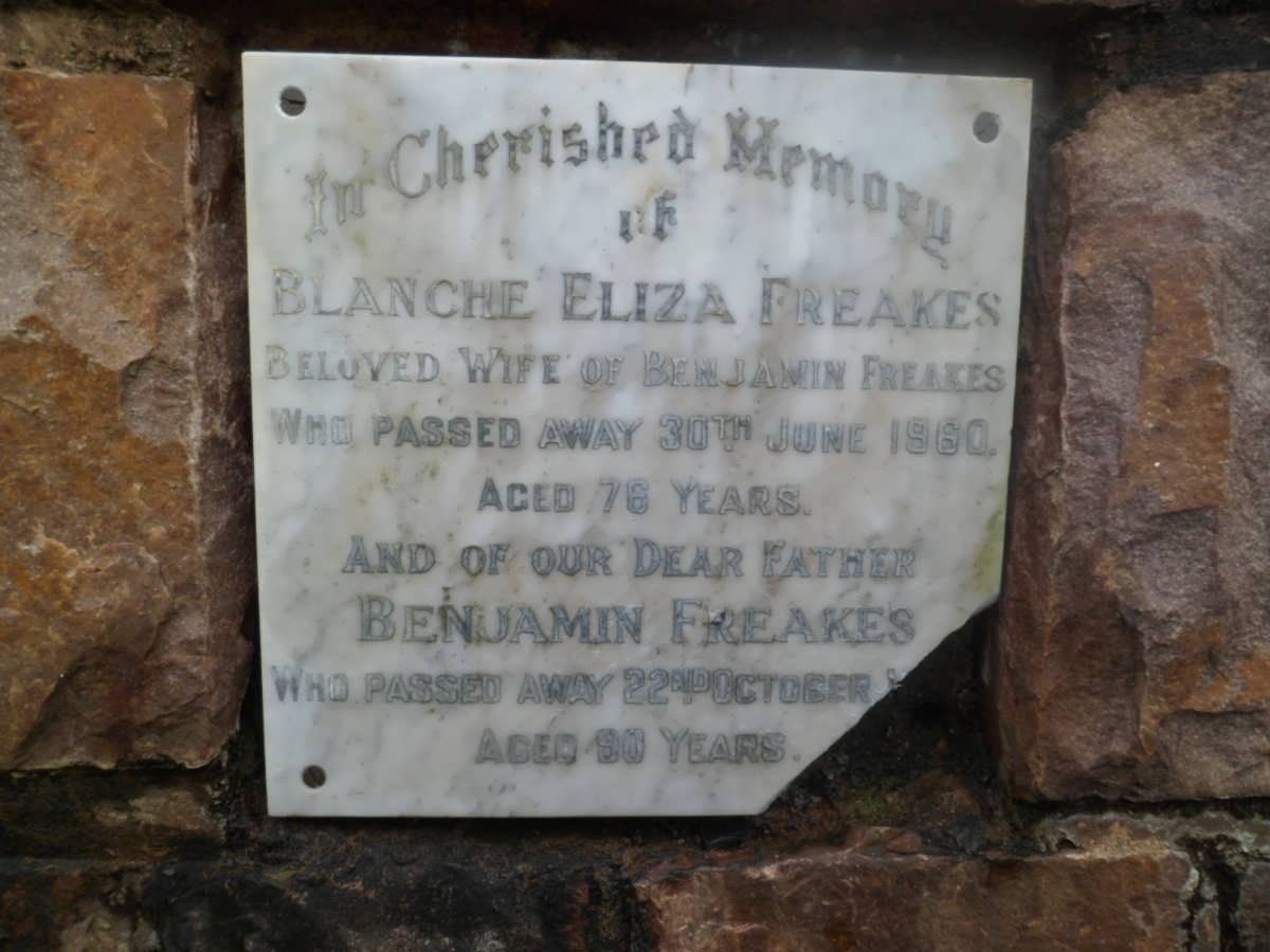 FREAKES Benjamin -1962 &amp; Blanche Eliza -1960
