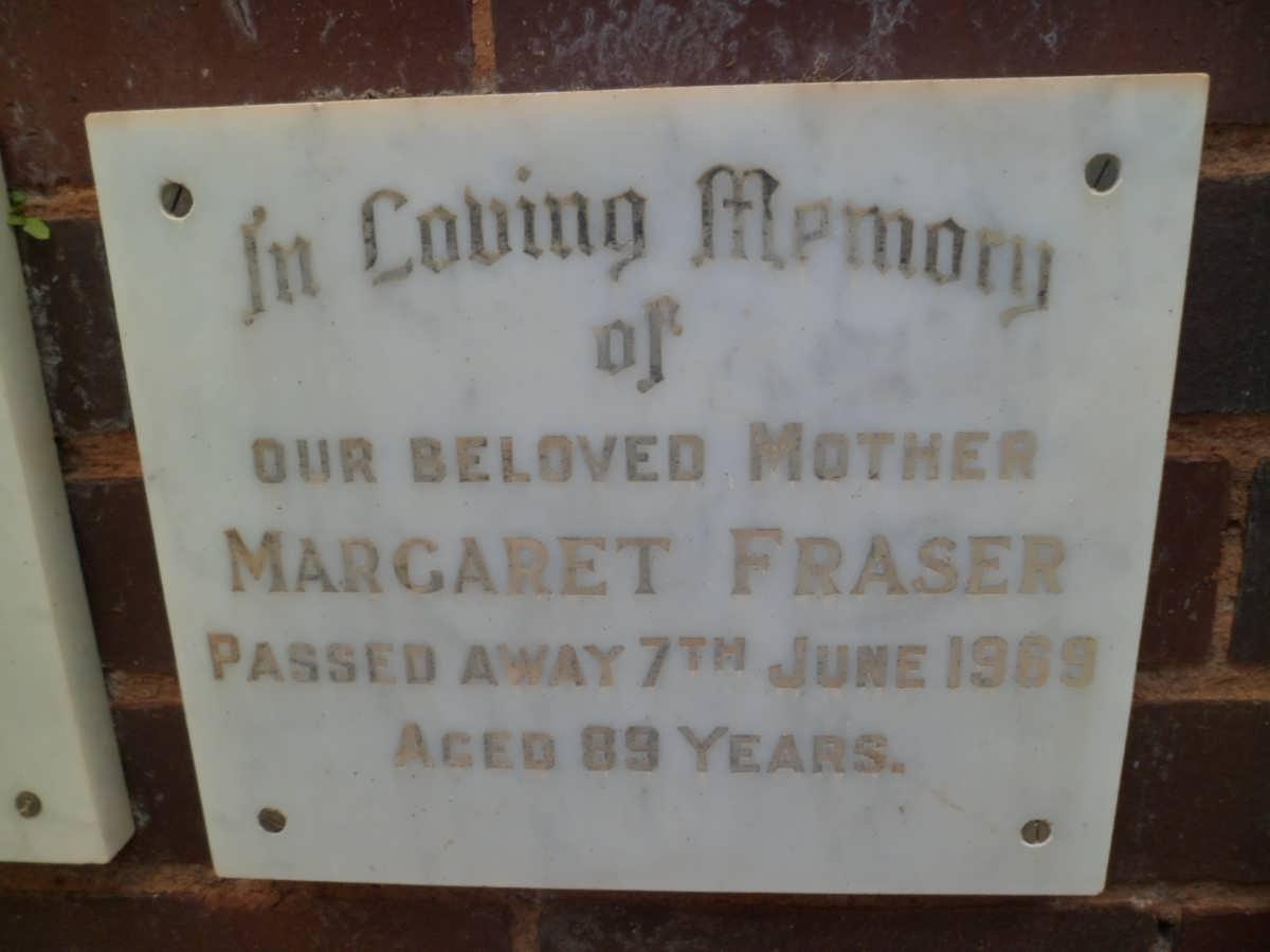 FRASER Margaret -1969