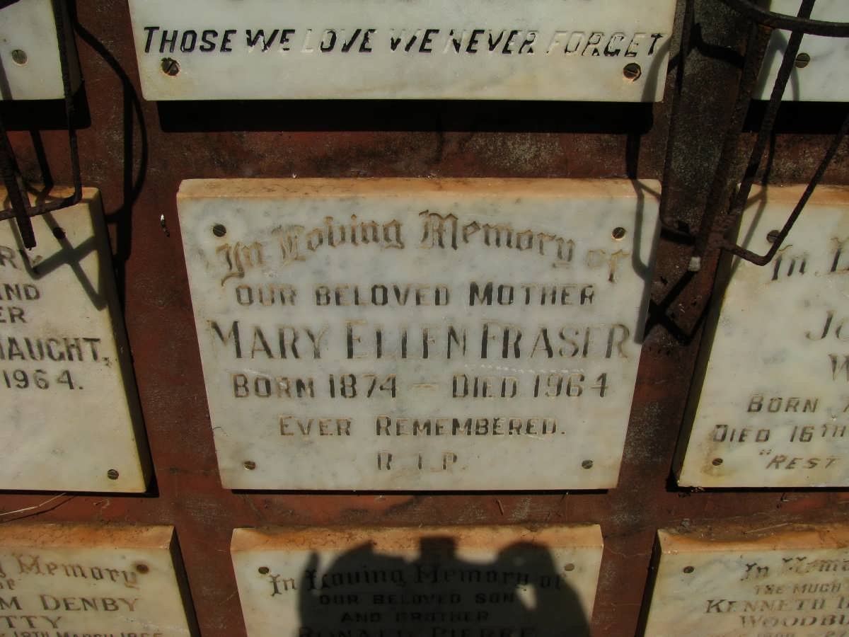 FRASER Mary Ellen 1874-1964