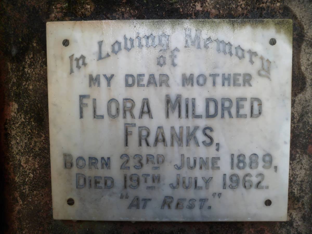 FRANKS Flora Mildred 1889-1962